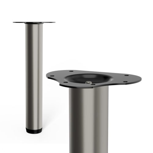 Kerek bútorláb átmérő 60mm magasság 400mm szálcsiszolt nikkel
