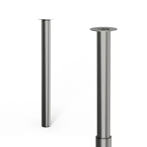 Bútorláb átmérője 60 mm magassága 700-1100 mm között állítható szálcsiszolt nikkel