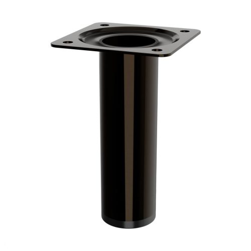 Kerek bútorláb átmérő 30mm magasság 100mm polírozott fekete nikkel