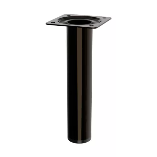 Kerek bútorláb átmérő 30mm magasság 150mm polírozott fekete nikkel