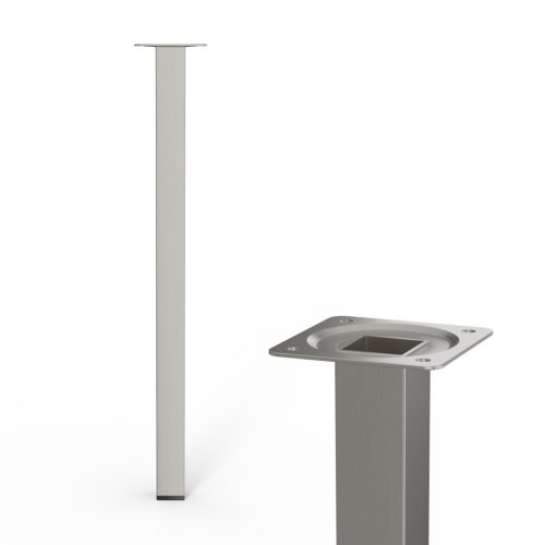 Bútorláb négyzet alakú 25x25x300mm szálcsiszolt nikkel