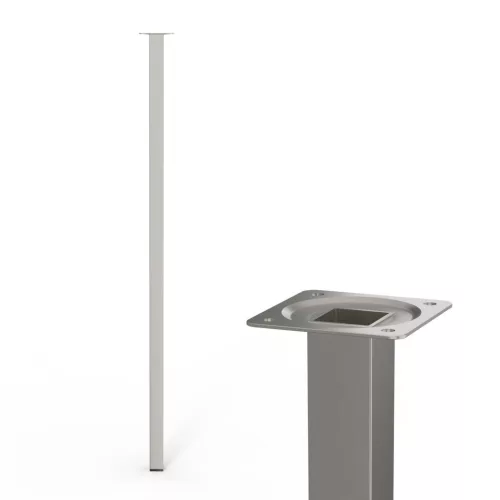 Bútorláb négyzet alakú 25x25x800mm szálcsiszolt nikkel