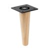 Nordic bútorláb 150mm kúpos/egyenes lakkozott bükkfa