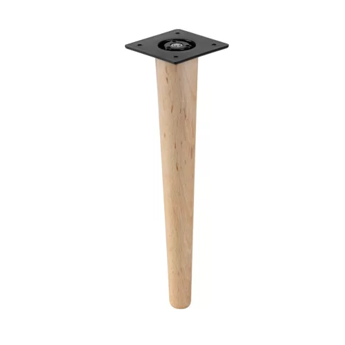 Nordic bútorláb 300mm kúpos/egyenes lakkozott bükkfa