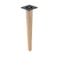 Nordic bútorláb 300mm kúpos/egyenes lakkozott bükkfa
