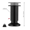 Bútorláb átmérője 38 mm magassága 100-115 mm teherbírása 250 kg matt fekete