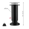 Bútorláb átmérője 38 mm magassága állítható 120-135 mm teherbírás 250 kg matt fekete