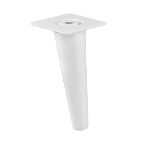Nordic bútorláb 150mm kúpos/egyenes fehérre lakkozott bükkfa