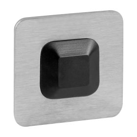   Ajtóütköző falra 33x33mm öntapadós szálcsiszolt rozsdamentes acél