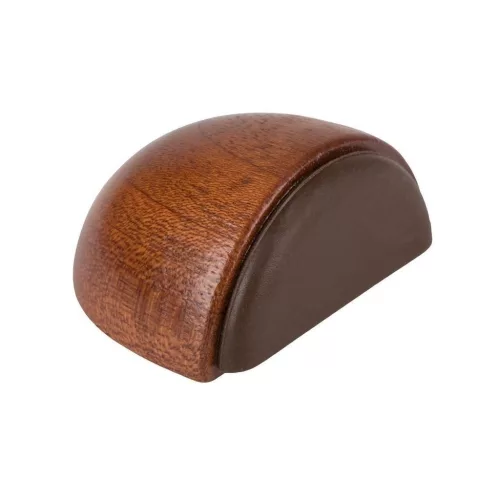 Ajtóütköző 49x23x36mm fa öntapadós és csavarozható mahagóni