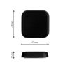 Ajtóütköző 43x43mm öntapadós fekete 4 db.