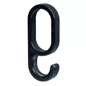 Akasztó ovális ruhaakasztó rúdhoz fekete 4 db.