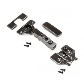   35 mm átmérőjű csésze alakú zsanér fekete kiadás terhelhető rögzítő integrált csillapítással titán