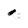 Polctartó átmérő 5/8 mm műanyag fekete 20 db.