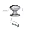 Bútorgomb 22 átmérő 22 mm króm