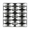 Bútorgomb Wave 25x25mm szálcsiszolt szatén nikkel
