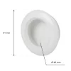 Bútor fogantyú átmérője 40/51mm műanyag fehér 10 db