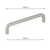 Ceppo bútorfogantyú 128 mm-es tengelytávolsággal szálcsiszolt szatén nikkel