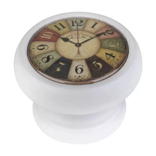 Bútorgomb Óra átmérő 40mm fehér fa