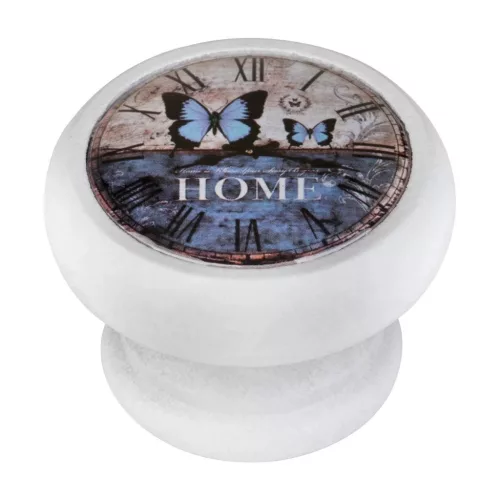 Bútorgomb Home átmérő 40mm fehér fa