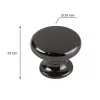 Tosca bútorgomb átmérő 29mm fekete nikkel