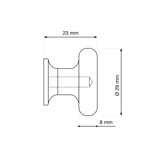 Tosca bútorgomb-készlet 29 mm átmérő matt króm 4 db