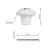 Bútorgomb-készlet Bouquet 35 mm átmérőjű porcelán fehér 4 db