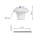 Bútorgomb-készlet Bouquet 35 mm átmérőjű porcelán fehér 4 db