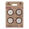 Óra bútorgomb-garnitúra 40 mm átmérőjű diófa 4 db
