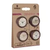 Óra bútorgomb-garnitúra 40 mm átmérőjű diófa 4 db