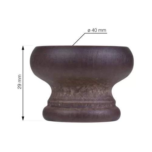 Bútorgomb-készlet Cafe 40 mm átmérőjű diófa 4 db