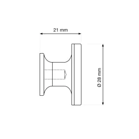   Mala bútorgomb-készlet 28 mm átmérőjű antik sárgaréz 4 db