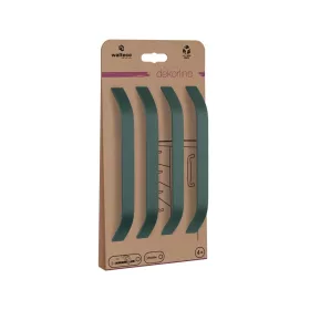   Lugano bútorfogantyú-készlet 160 mm-es tengelytávolság matt zöld 4 db.