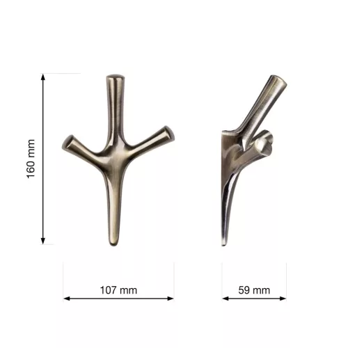 Amioso I kabáttartó bronz