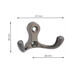 Romero II kabáttartó fekete nikkel