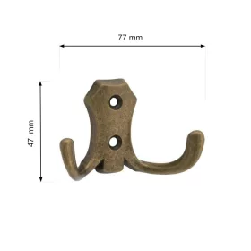 Romana II kabáttartó antik sárgaréz