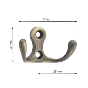 Romero II kabáttartó bronz