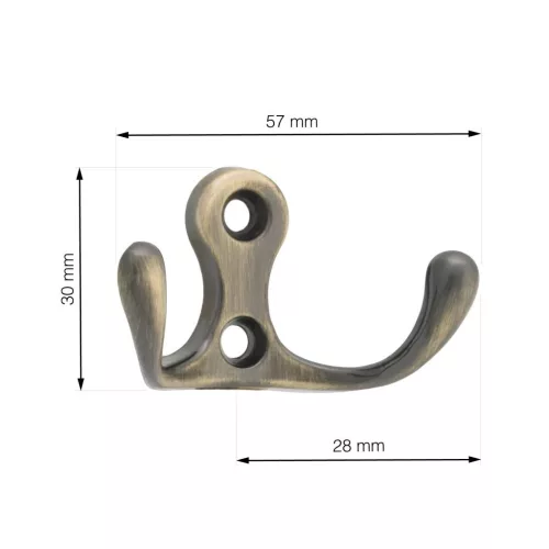 Romero II kabáttartó bronz