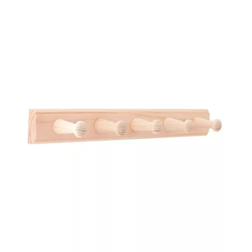 Ruhatartó állvány 300x35mm 5 akasztóval fenyő