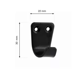 Kis kabáttartó matt fekete