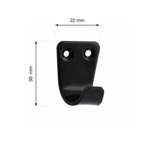 Kis kabáttartó matt fekete