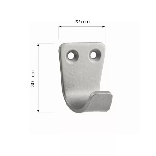 Kis kabáttartó matt nikkel