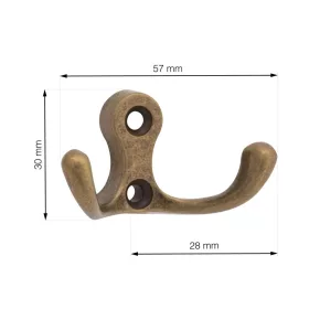 Romero II kabáttartó antik sárgaréz