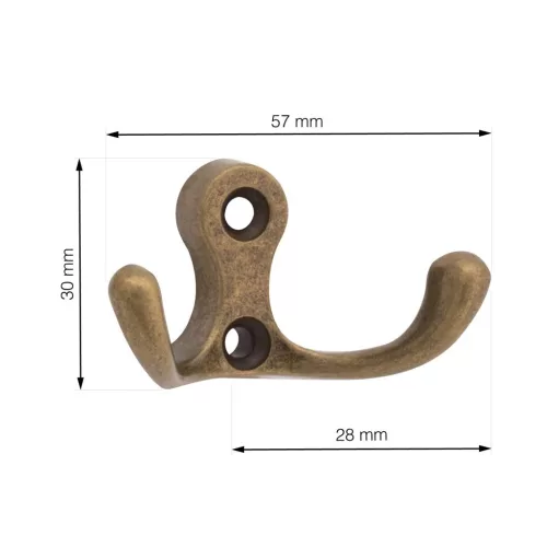 Romero II kabáttartó antik sárgaréz
