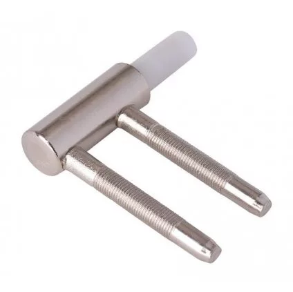 Ajtópánt 50/10 alsó rész műanyag hüvellyel M7x0.7mm nikkelezett