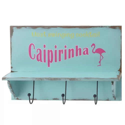 Ruhatartó polccal 340x200x55mm Caipirinha kék