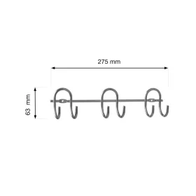 Ruhatartó 275 mm matt króm