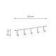 Ruhatartó állvány 350x60mm 5 akasztóval króm