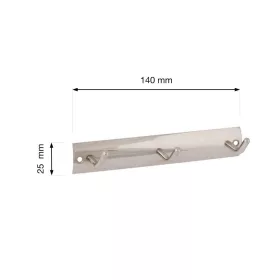 Ruhatartó 140x25mm 3 akasztóval króm