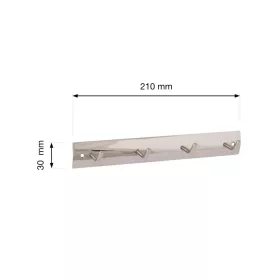 Ruhatartó 210x30mm 4 akasztóval króm